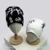 New Men Women Dark Style Jacquard Organic Skeleton Letter Knitted Hats Warm Personal Fashion Hip-hop Beanies Street Versatile