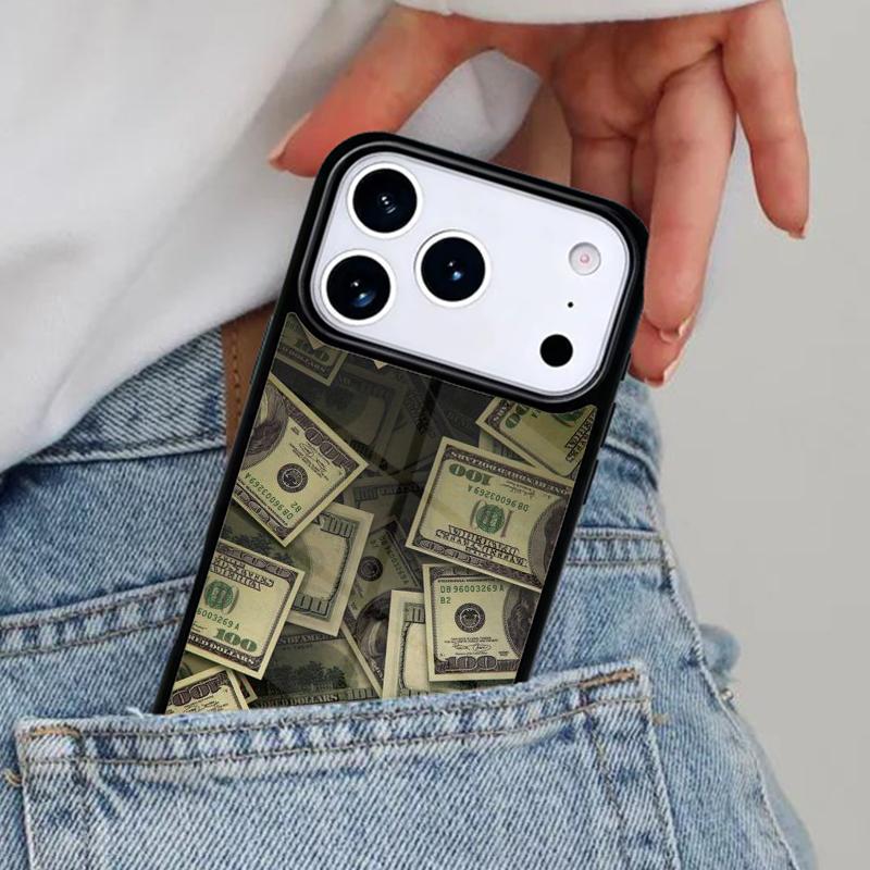 Money Dollars Cash Phone Case for iPhone 17ProMax 12 13 14 15 16e 17 Pro Max Plus Air Cover