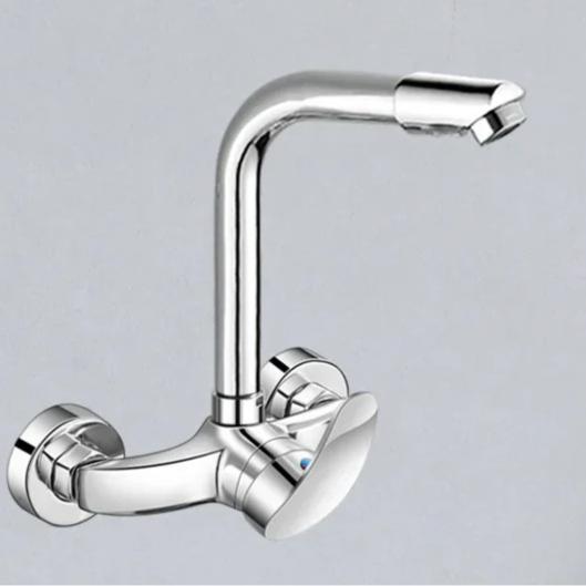 Кухонный смеситель в стену горячий и холодный для раковины умывальника умывальника балкона цельномедный смеситель