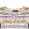 Polo Ralph Lauren SS22 Striped Mesh Knit Short Sleeve Sweater Women Tops Pink 211872825-001