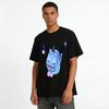 Funny Goofy Blue Cat & Bird Print Casual T-Shirt Unisex Loose Comfortable Daily Wear Top Pure Cotton T-shirt