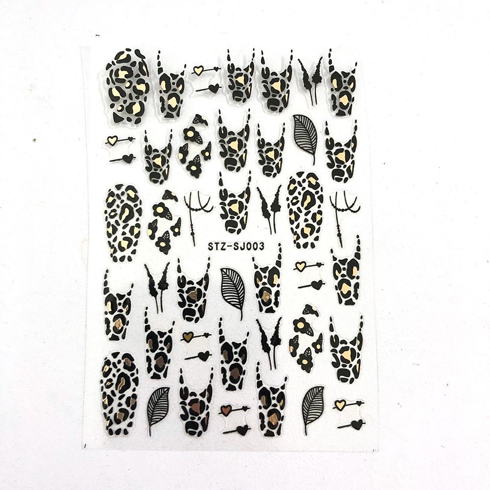 Linie abstractă Autocolante de unghii DIY pentru femei Fete Decoratiuni de artă pentru unghii Rose Gold Spring Slidere 3D pentru manichiură Autocolante