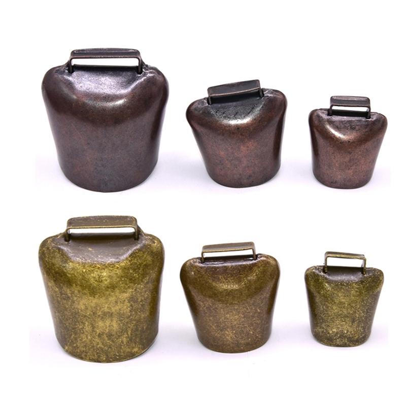 Antique Style Metal Cow Bells, Loud Horse Sheep Copper Bells, Cattle Farm Animal Neck Bells Metal Pet Bells Bronze Bell