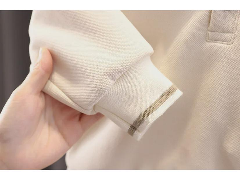 Boys' Stylish Two-Piece Autumn Cartoon Sweater Set with Lapel - Solid Color Long-Sleeve Casual Outfit for Kids