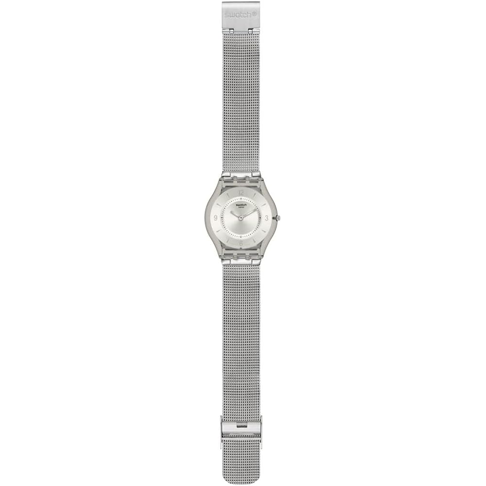 Swatch Metal Knit Core SS08M100M Stainless Steel Watch Silver Color Adjustable Band