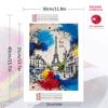 Eiffel Tower Art 100% Round Full Drill 5D DIY Diamond Painting Embroidery Cross Stitch Rhinestone Décor