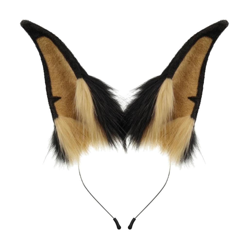 Faux Animal-Ear Headband Flexible Animal Ears Fuzzy for Cosplay