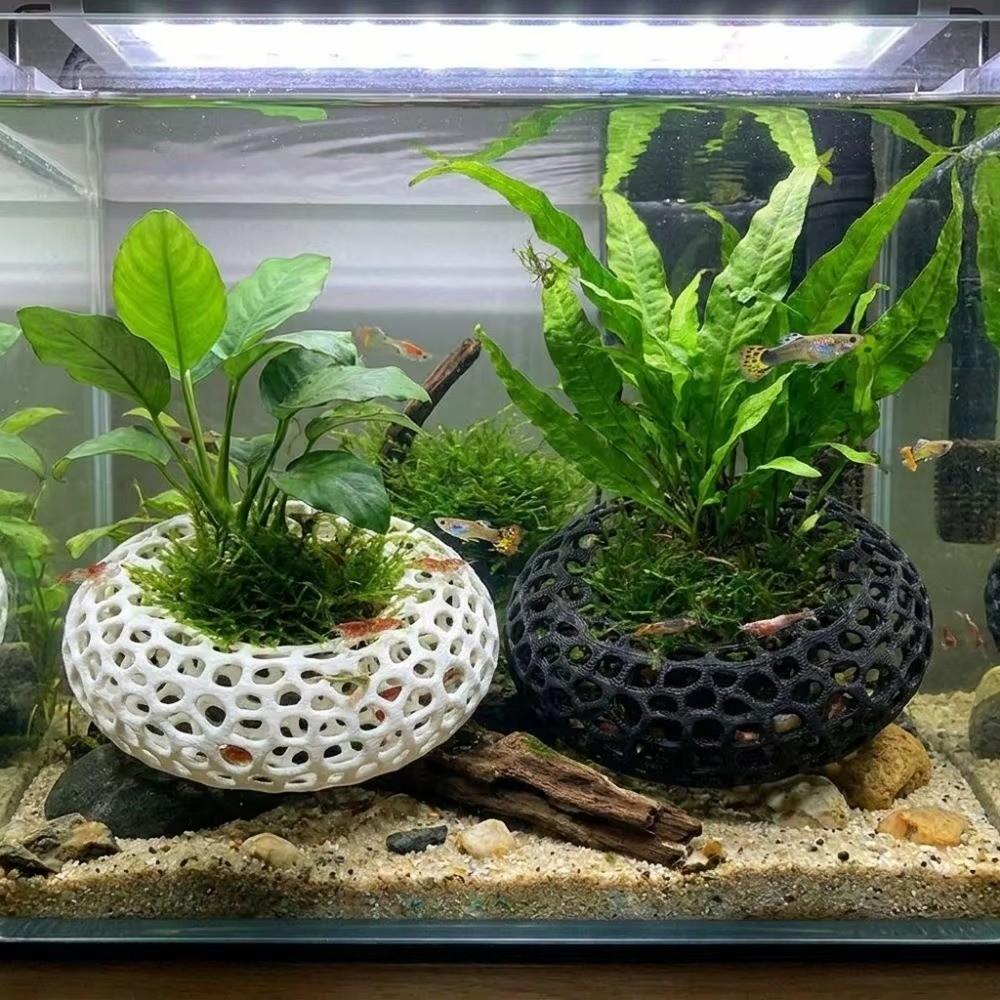 Hollow Round Aquarium Fish Shelter 3D Printed Shrimp Shelter Cave  Fish Tank Decor