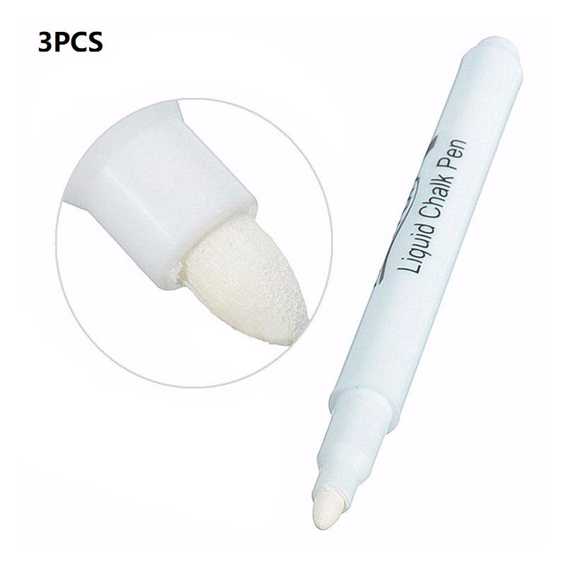 NEW High-end 1/3PCS Erasable Dustless White Liquid Chalk Pen Marker For Glass Window Chalkboard Blackboard Non-dust Chalk School