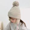 Toddler Hat Washable Solid Color Ear Cover Design Friendly To Skin Fade-Resistant Keep Warm Cashmere Windproof Baby Girl Winter