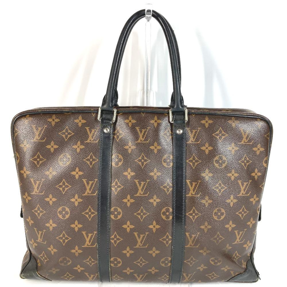 Louis Vuitton M40225 MonogramMacassar Porto Document-Voyage PDV Hand Bag