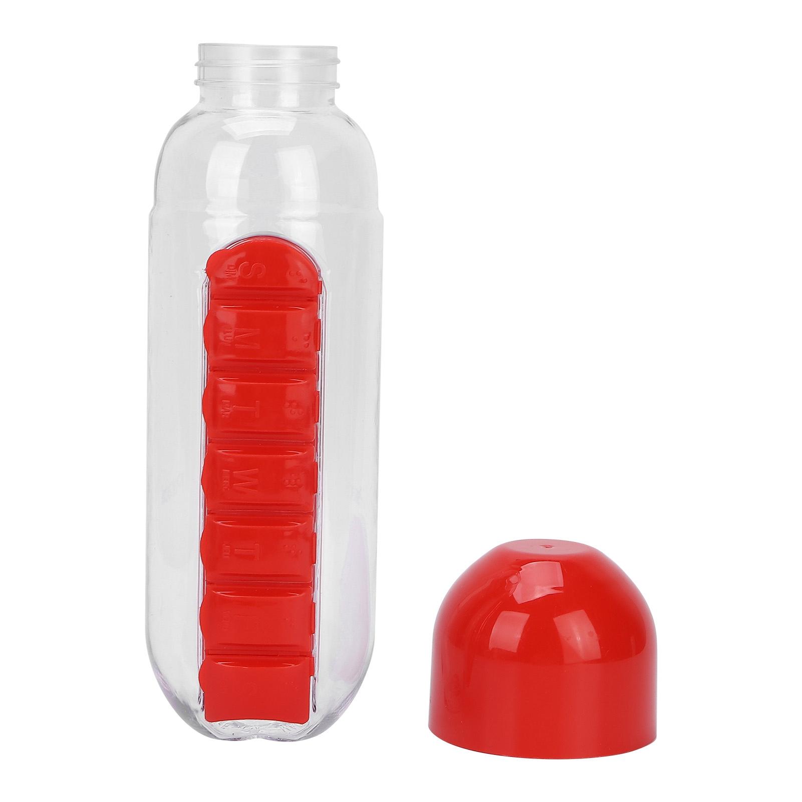

2 in 1 Medicine Storage Water Bottle Daily Pill Case Organizer Medicine Travel Storage Cup
