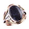 Natural Pietersite Gemstone 925 Sterling Silver Jewelry Two Tone Ring S.7.5 d7S57