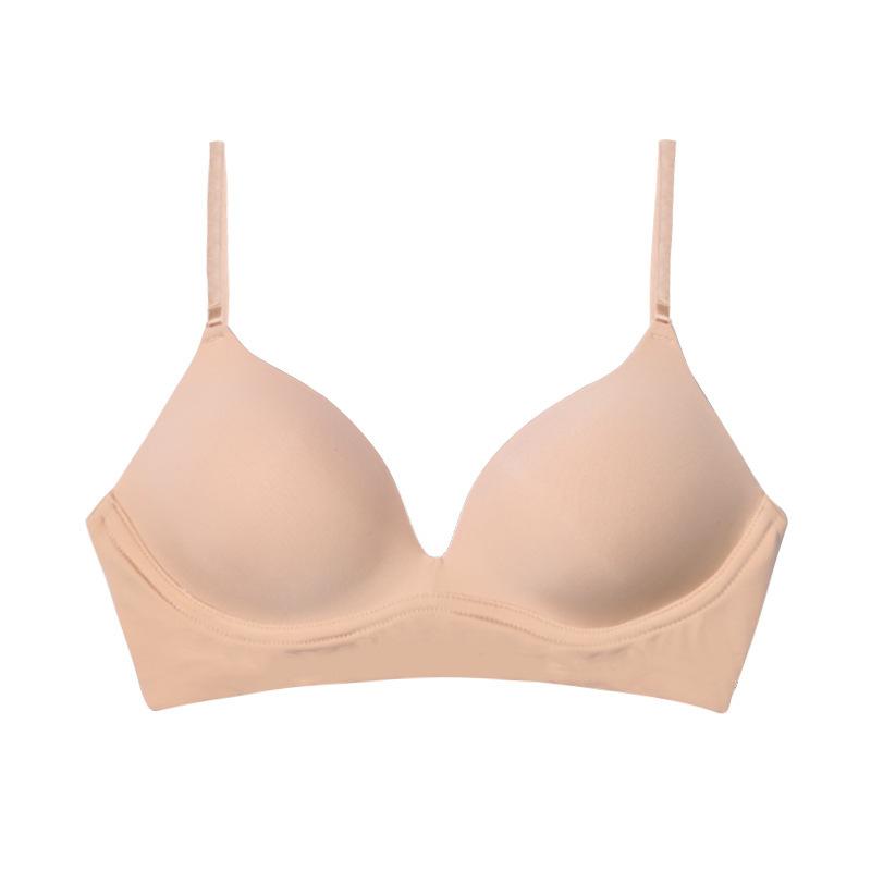 

Big halter U-shaped beautiful back seamless underwear women s small breasts gather anti-sagging ultra-thin steel ring sexy bra XL(85ABC)