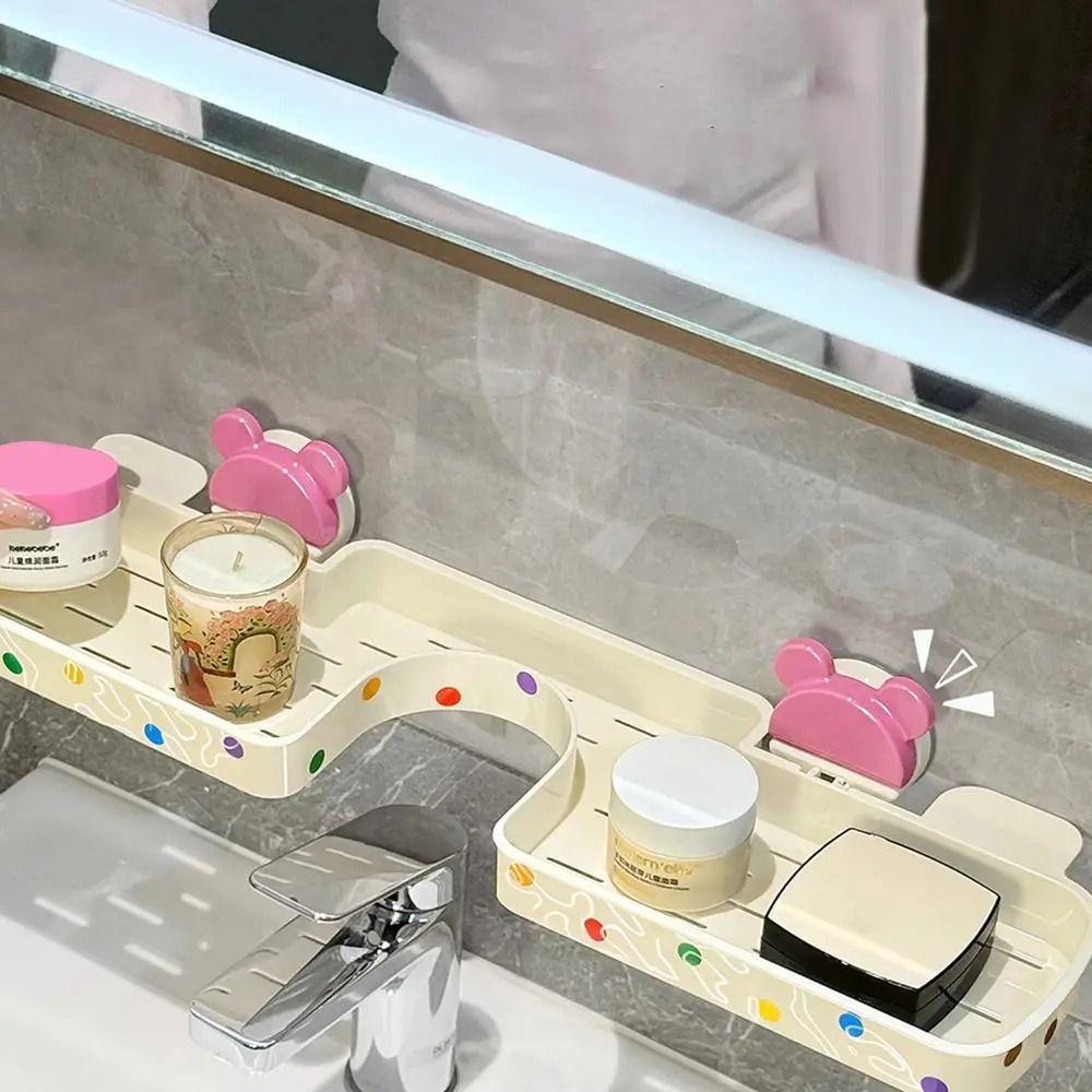 Suction Cup Design Dopamine Faucet Rack No-drill Bathroom Storage Rack  Bathroom Solutions
