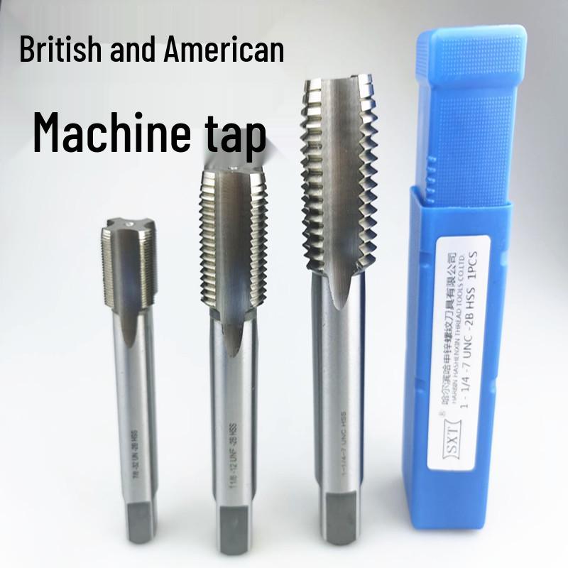 US-Made High-Speed Steel Machine Taps, US Standard, 1-8 TPI, Sizes: 1-1/4, 1-1/8, 1-3/16