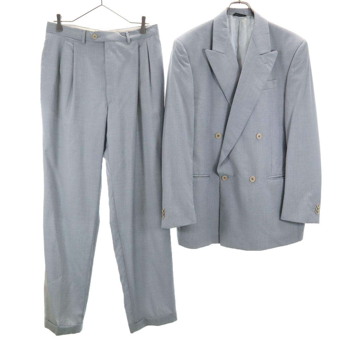 

GIANFRANCO FERRE Made in Italy wool suit Setup 44 gray Double button Men s Used