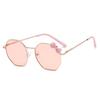 Trendy Fashion Boys And Girls Bow Metal Sunglasses B010 Polygon Trend Children'S Glasses Sunglasses