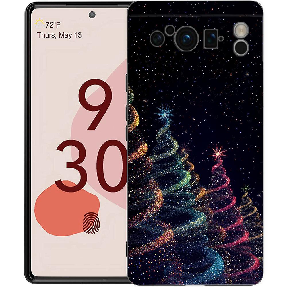 Merry Christmas Tree For Google Pixel 8 Pro Phone Case Pixel 9 Pro XL TPU Case Pixel 8 Pro 8A 7A 7 6A 6 Pro Soft Black Cover