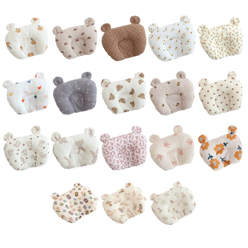 Soft & Breathable Baby Pillow Multi-pattern Pillow Essential Support for Delicate Necks & Heads Used for All Seasons-