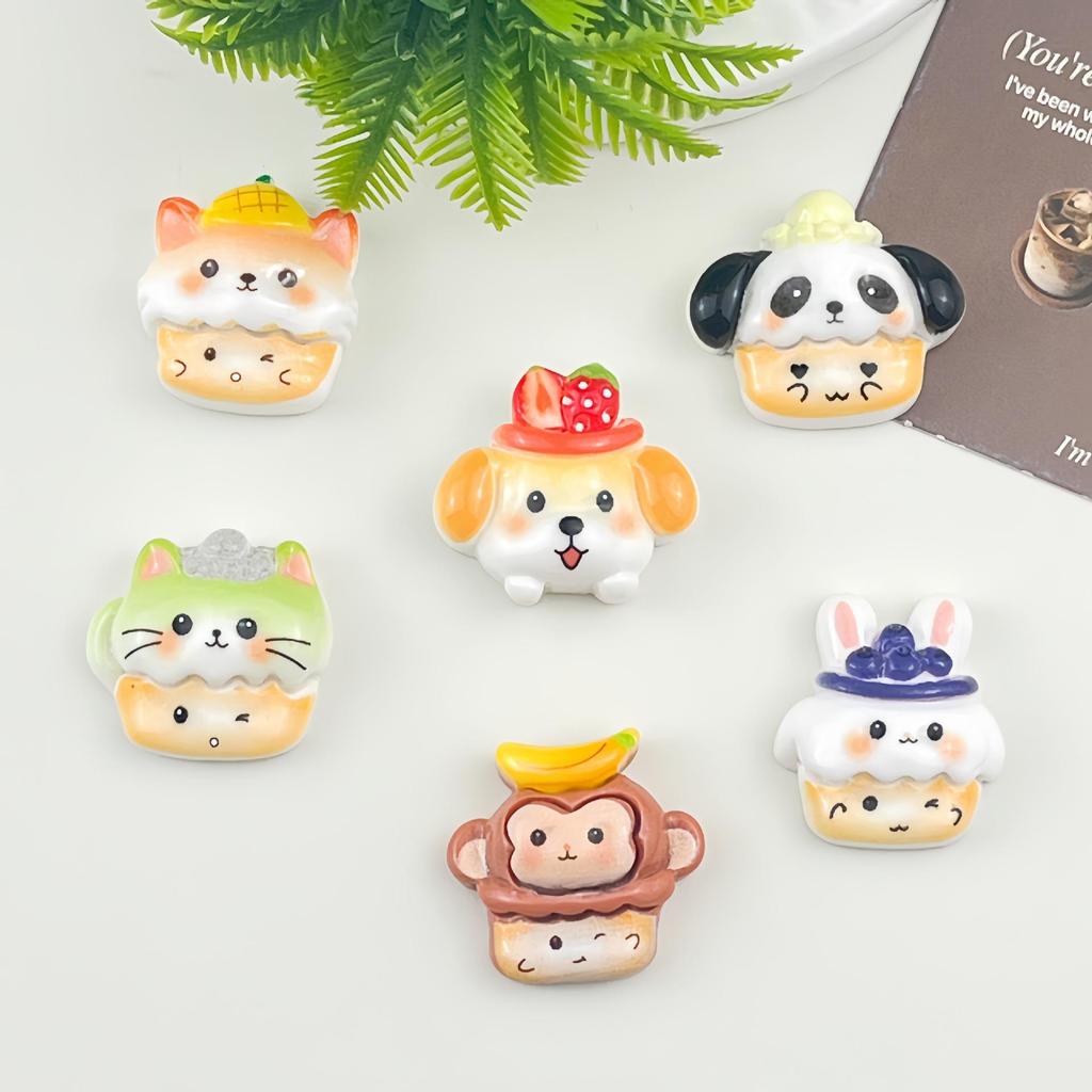 Cartoon Monkey Resin Accessories: DIY Hair Clip, Keychain, Phone Case, Crocs Pendant