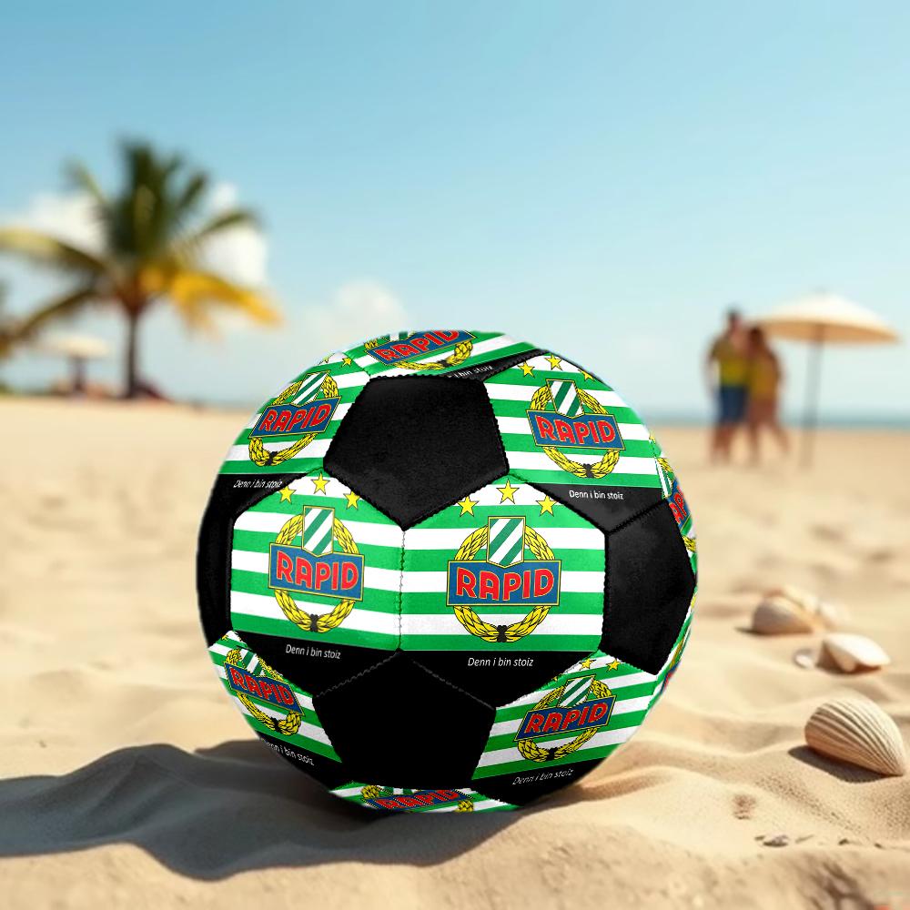 SIZE 5 Rapid Vienna Soccer Ball Colorful All Ages Machine Stitched PVC Competition Ready Durable High-Bounce