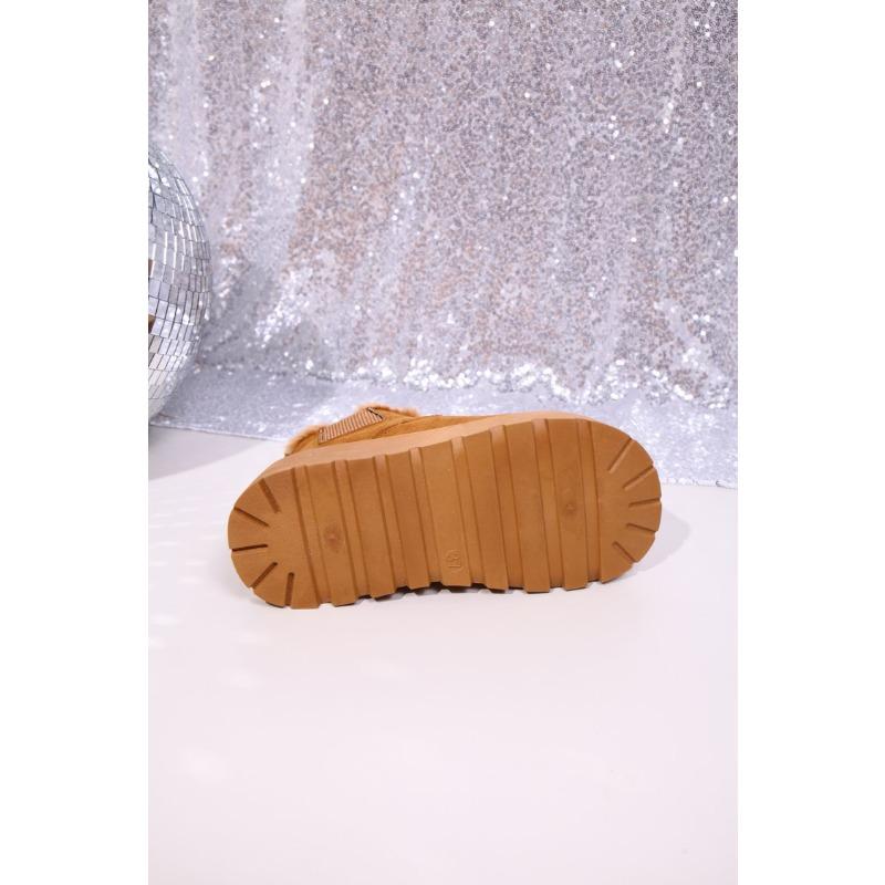 Women's Plus Size Ankle Snow Boots Winter New Minimalist Platform Warm Fleece Lined Boots