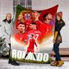 1pc Soccer7 (4) Theme Blanket - Digital Print, Polyester, Cozy for All Seasons, Perfect for Outdoor, Camping, and Travel