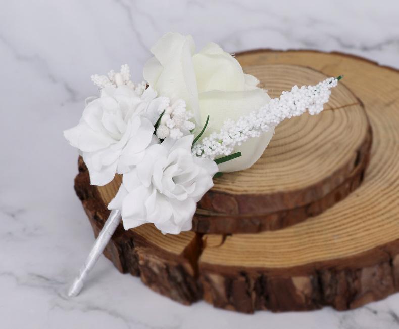 Fashion Groom Boutonniere Wedding Corsage Flower Pins Brooches Mens Lapel Pin Custom