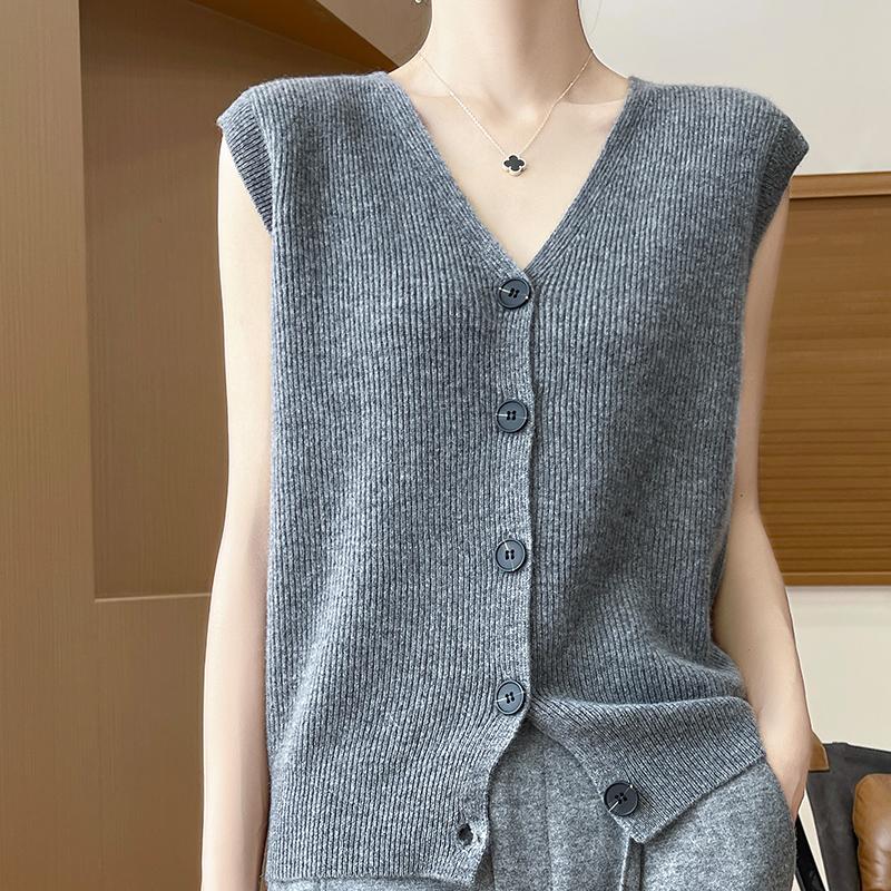 Dámský kašmírový kardigan Qinghe kašmír 30% kašmír 70% vlna podzimní a zimní kašmírový kardigan měkký a teplý