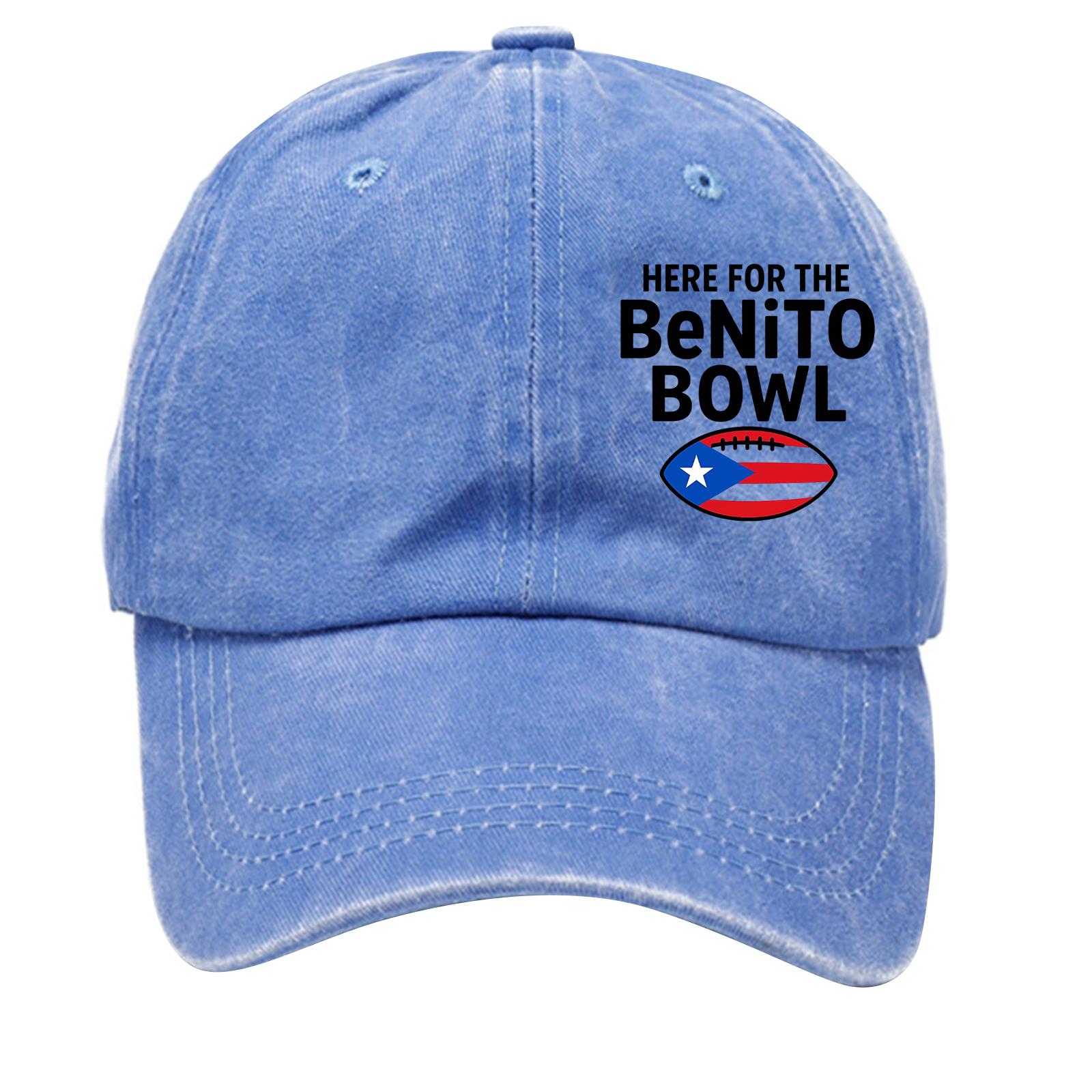 

Washed Cotton Baseball Cap With Printed Distressed Soft Top Denim Hat For Men, European And American Retro Hat One Size