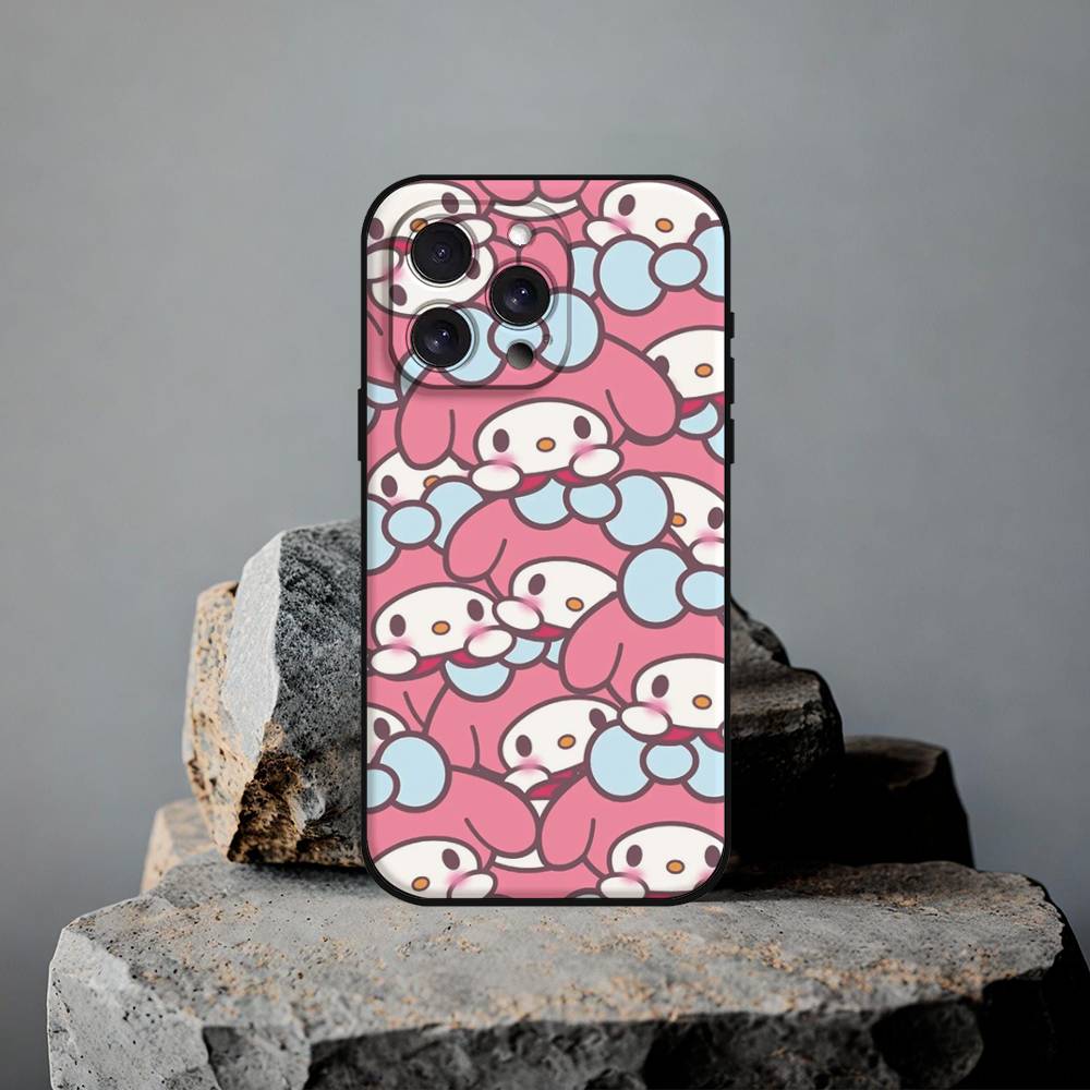 Cute Cartoon M-Melody Phone Case For IPhone 17 15 Pro Max 14 Pro 12 11 13 Mini X XR XS 16 Plus SE Back Cover