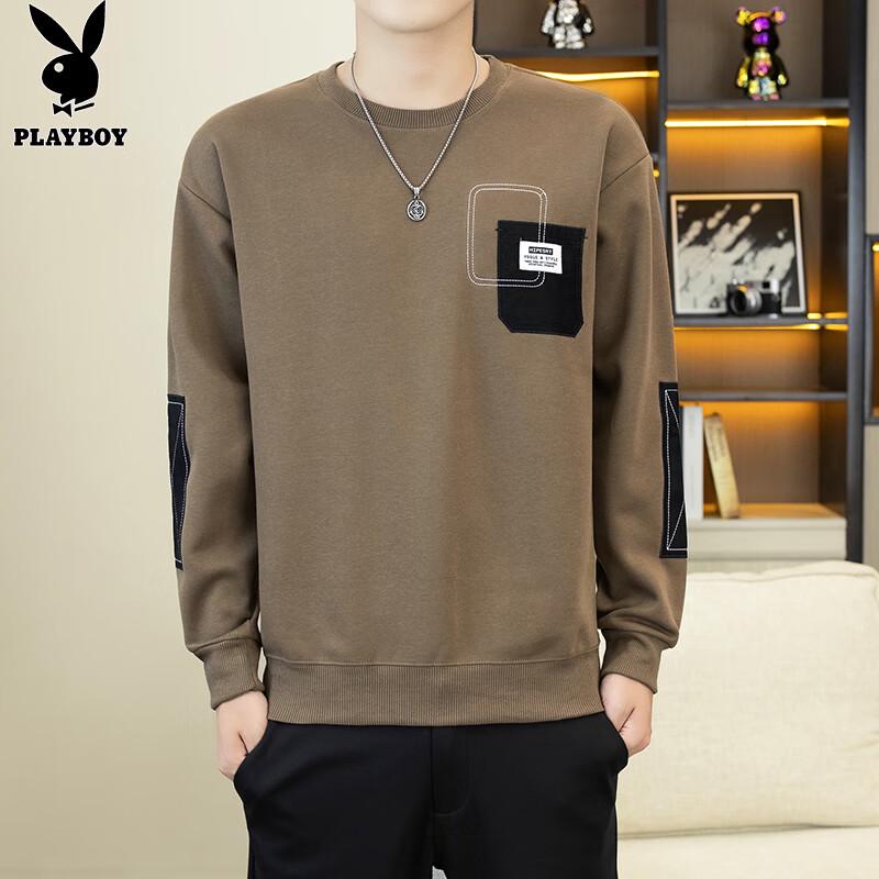PLAYBOY Men's Round Neck Long Sleeve Sweatshirt
