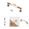 Cabinet Handles, Vintage Ceramic Pulls Decorative Drawer Pulls Knobs Flower Ceramic Bronze Door Handles for Cabinet Cupboard Drawer(1#)