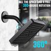 Adjustable Shower Head Square High Flow Bathroom Shower Head Easy Install Rain Shower Head  SPA