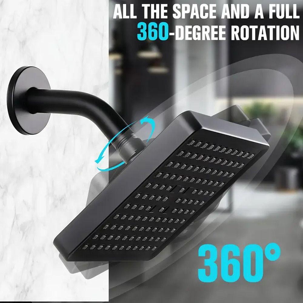 Adjustable Shower Head Square High Flow Bathroom Shower Head Easy Install Rain Shower Head  SPA