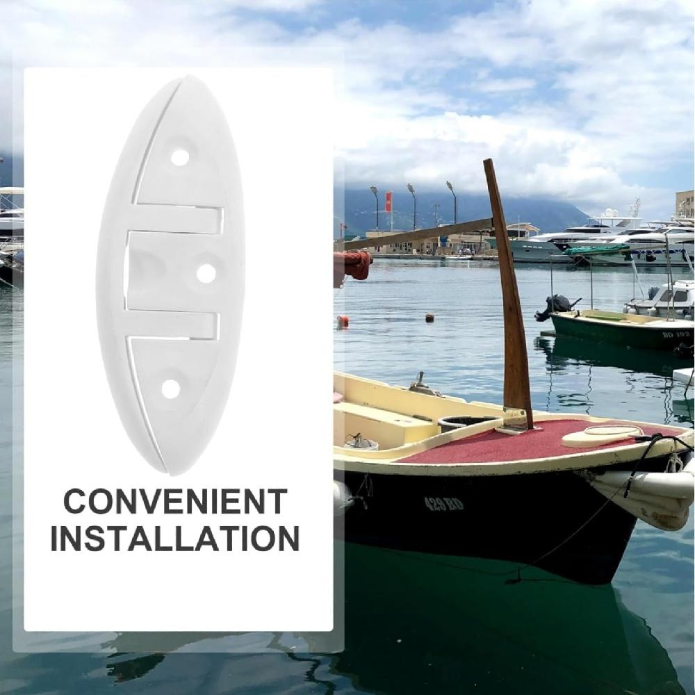 2-Pack Nylon Folding Boat Cleat – Flip-Up Dock Mooring Cleat With Mounting Screws For Kayaks, Decks, Yachts (130x50mm, Spring-Loaded)