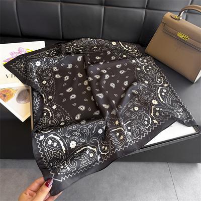 Classic Cashew Print Scarf Imitation Silk Retro High-end Sunscreen Shawl Neck Square Scarf Scarf Silk Scarf Headscarf