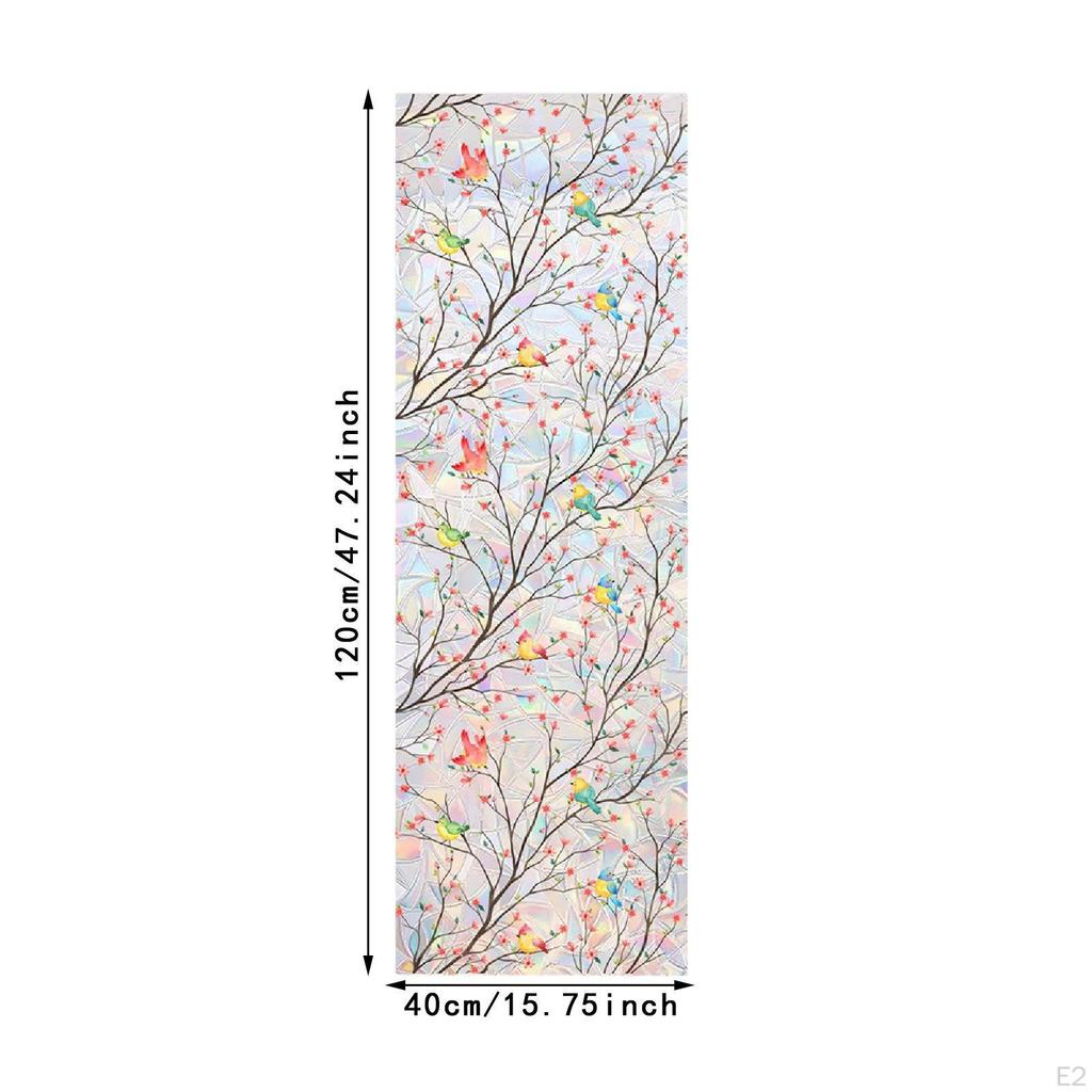 Branch Bird Window Sticker Static Cling Indoor Versatile Ornament Glass Decal for