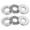 PATIKIL 51200 10x26x11mm 2pcs Chrome Steel (GCr15) Miniature Single Roller Miniature Ball Bearings for Conveyor System Machine Tools, Silver