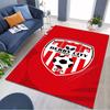 Romania National Football Team Shield Rug Red Blue Yellow Diagonal Stripe Soft Carpet for Supporters