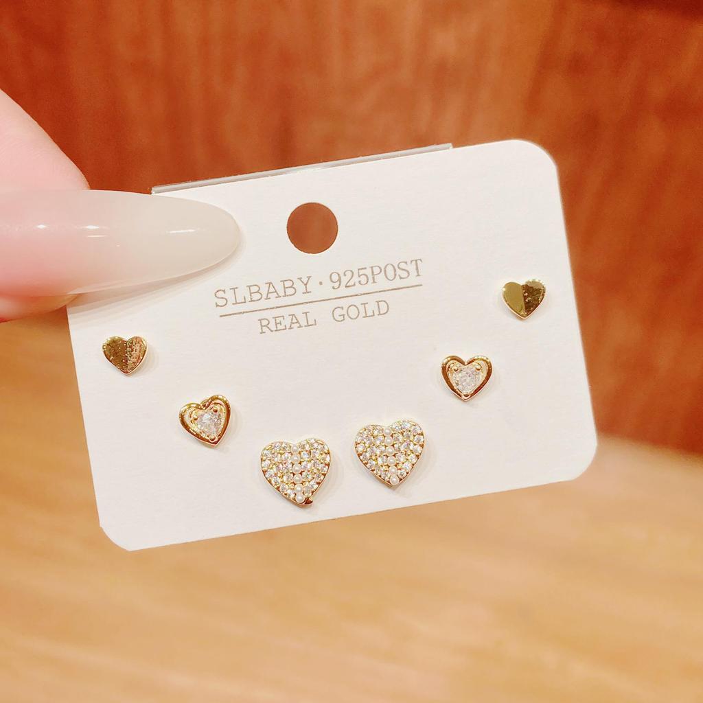 Environmentally Friendly Nickel-Free Gold Plated Women's Stud Earrings - High-End, Simple, Versatile Design