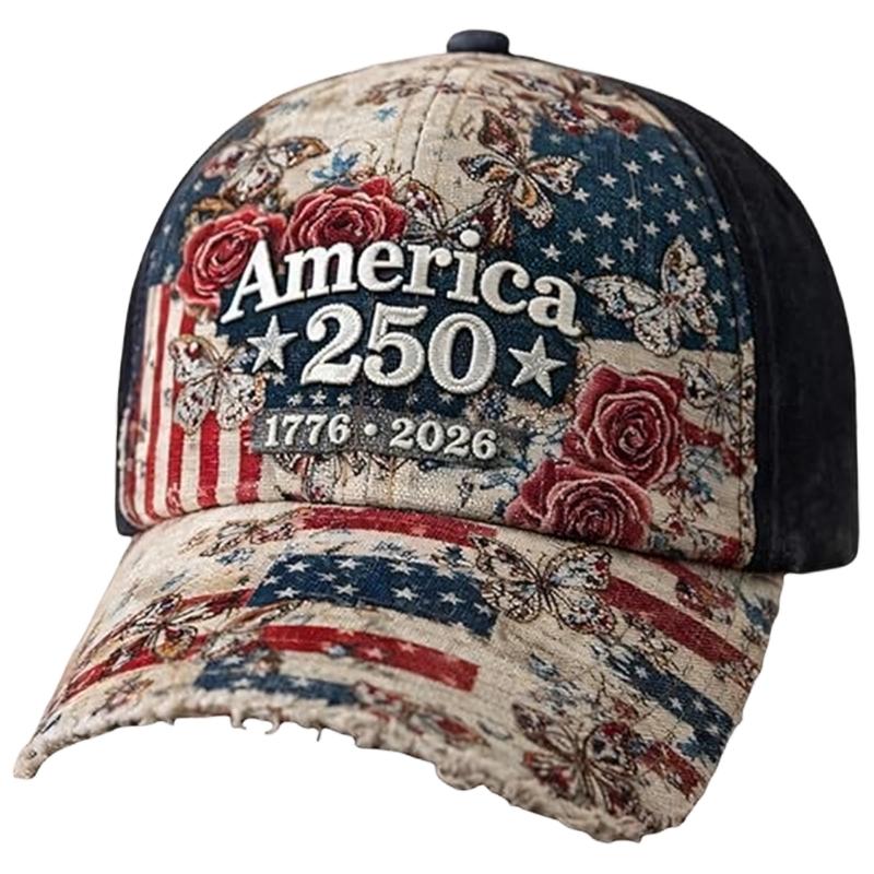 Breathable Cotton Cap For Outdoor Activities 250th Anniversary Of American Independence Lightweight Design
