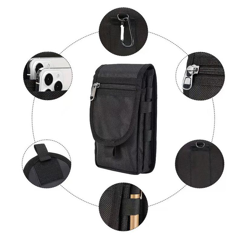 Large Screen Mobile Phone Bag Casual Waist Bag Daily Coin Purse Multi-Purpose Phone Belt Pouch Tactical Molle Phone Pouch Carry