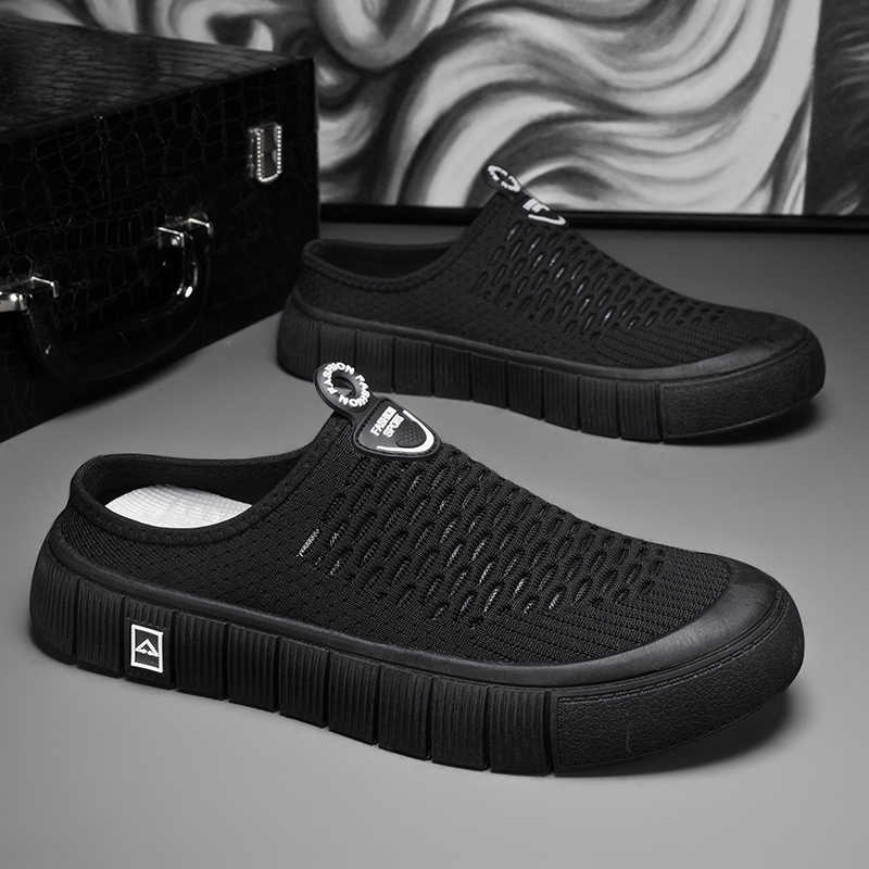 Maucassin Laceless Hiking Boots Men Summer Shoes Men's Shoes For Summer Sneakers Sports Real Top Grade Joggings