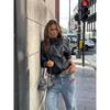 Giacca da Donna Corta Larga Stile Biker Moda Pelle PU Capospalla