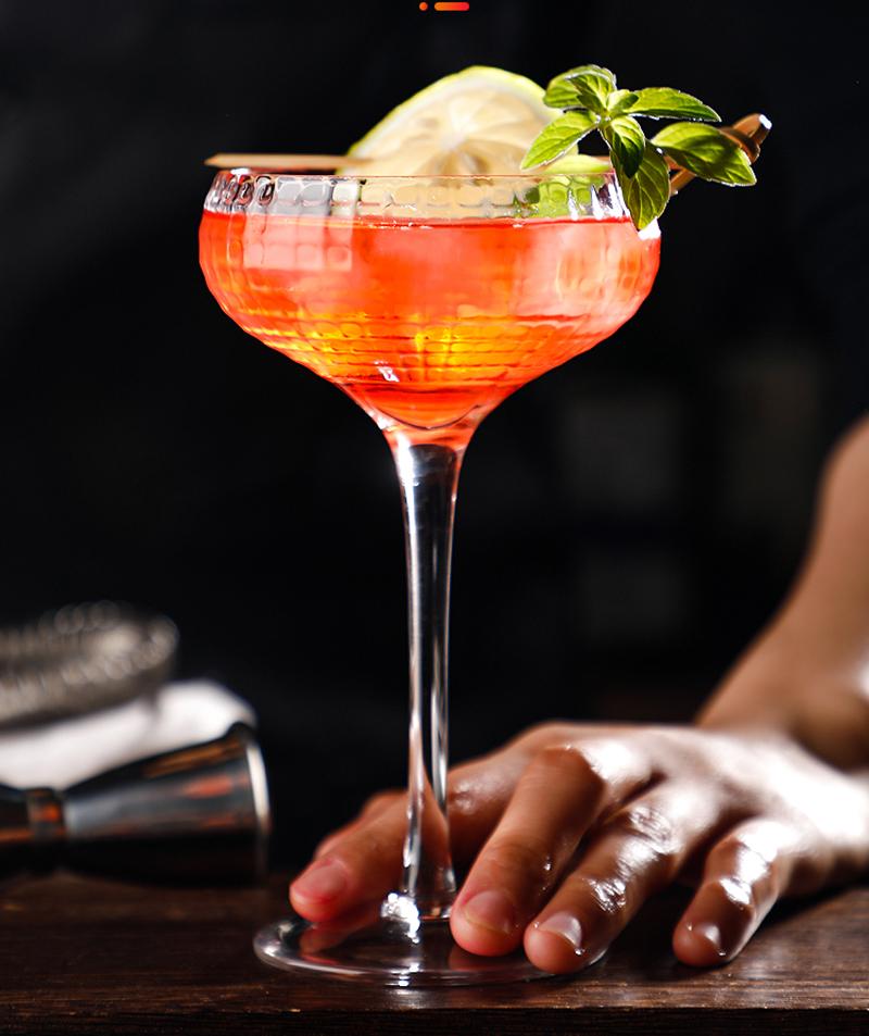 4PCS 190ML Cocktail Glass Martini Glass Crystal Set of 4