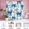 Waterproof Floral Pattern Shower Curtain Blue and White Vintage Design Bathroom Shower Curtain Liner Home Decor Accessories Cott