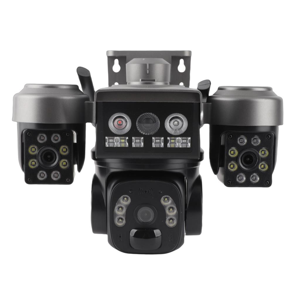 4G Triple Lens Security Camera Solar Powered PIR Motion Detection Wireless Outdoor PTZ Security Camera with APP for Home