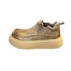 Winter Große Kopfschuhe Fleece Warm Retro Freizeitschuhe Plateau Leder Martin Stiefel Trendige Schuhe mbz